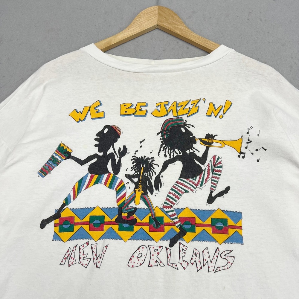 Vintage 90s New Orleans Jazz & Heritage Festival Shirt *RARE* We Be Jazz'n XL